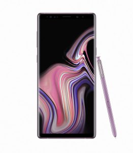 Samsung Galaxy Note9 en Telcel - pantalla y Pen color morado