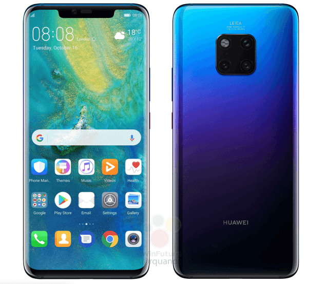 Huawei Mate 20 Pro pantalla y cámara posterior triple