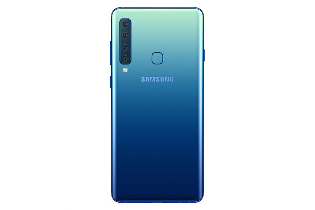 Samsung Galaxy A9 2018 cuatro sensores en la parte posterior color azul especial