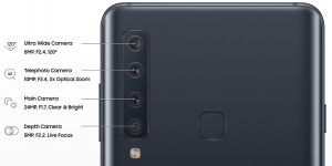 Samsung Galaxy A9 y los detalles de su cámara trasera