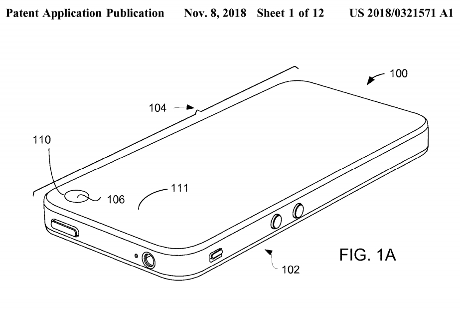 Apple patente noviembre 2018, iPhone con pantalla completa con hueco