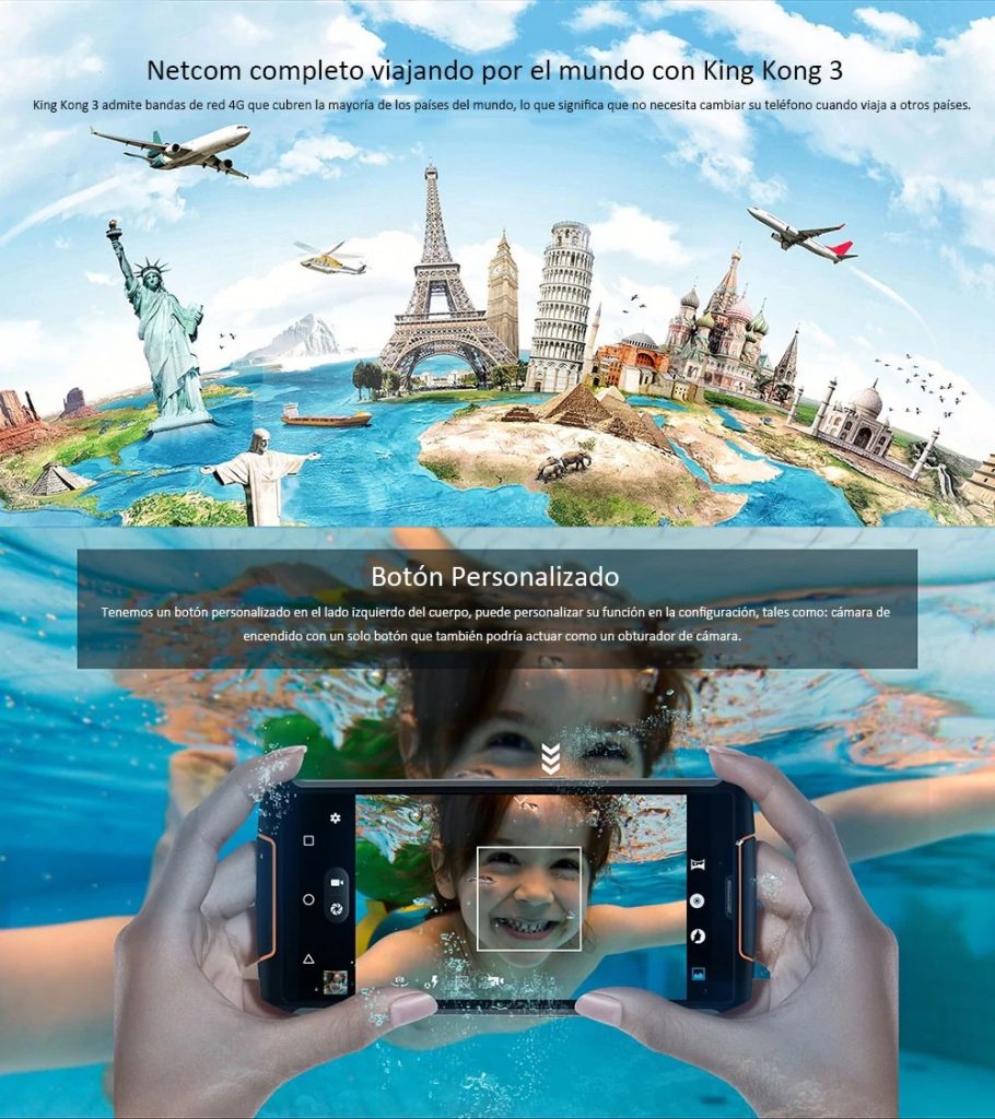 CUBOT King Kong 3 cámara Dual con sensor Sony - toma fotos bajo el agua con botón