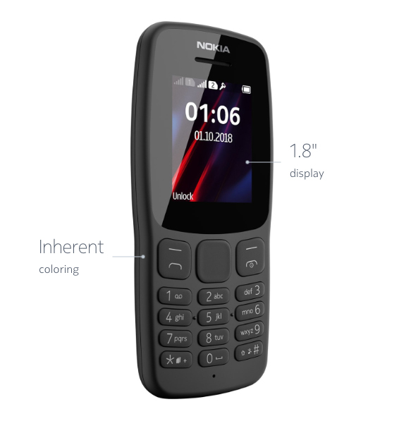 Nokia 106 2018 pantalla de 1.8"