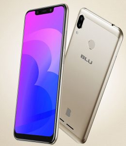 Blu Vivo XL4 con pantalla notch y cámara Dual en color oro