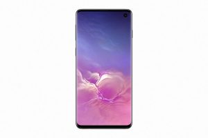 Samsung Galaxy S10 color negro pantalla curva OLED abarcado todo el teléfono