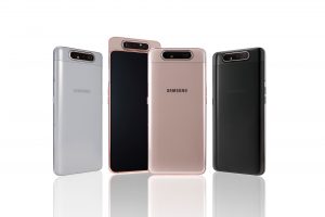 Samsung Galaxy A80 parte posterior colores