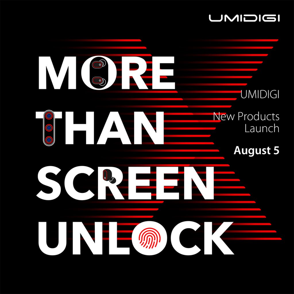 UMIDIGI X póster de promoción evento agosto 5 2019